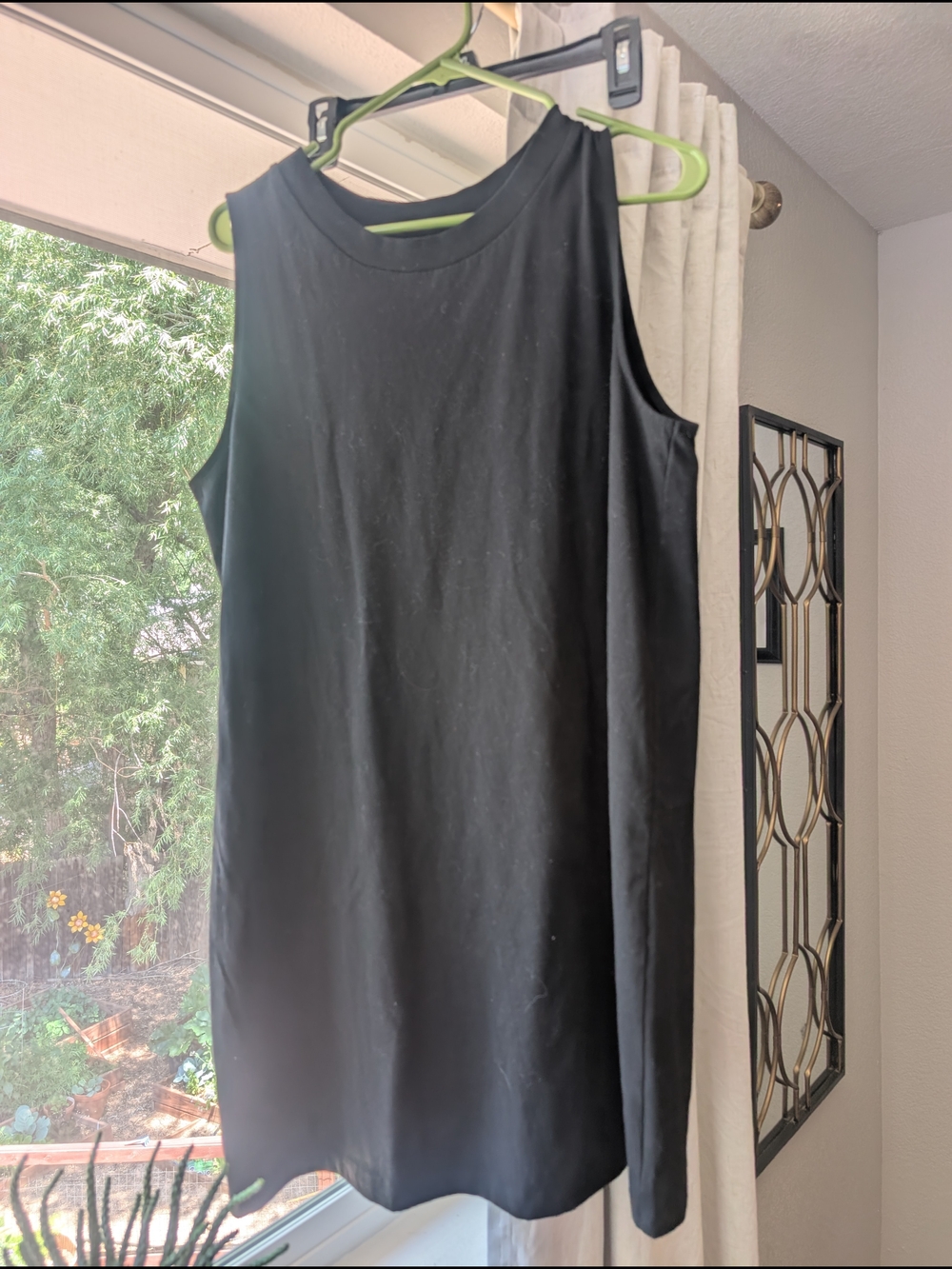 a new day Black Sleeveless Shift Mini Dress